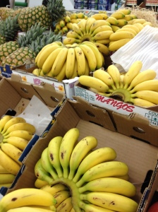 Small-variety bananas at Fine Fare in Harlem