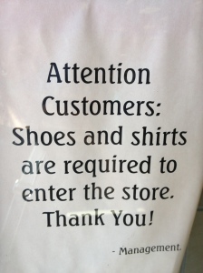 Attention sign at Fine Fare in Harlem