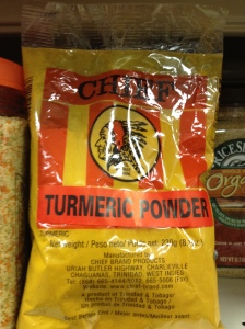 Trinidadian turmeric powder at Fine Fare in Harlem