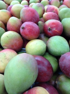Whole mangoes at Fine Fare in Harlem
