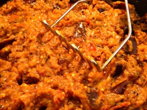 Mashing Baingan Burtha (Eggplant Curry)