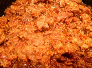 Slow cooked lamb with onions and spices