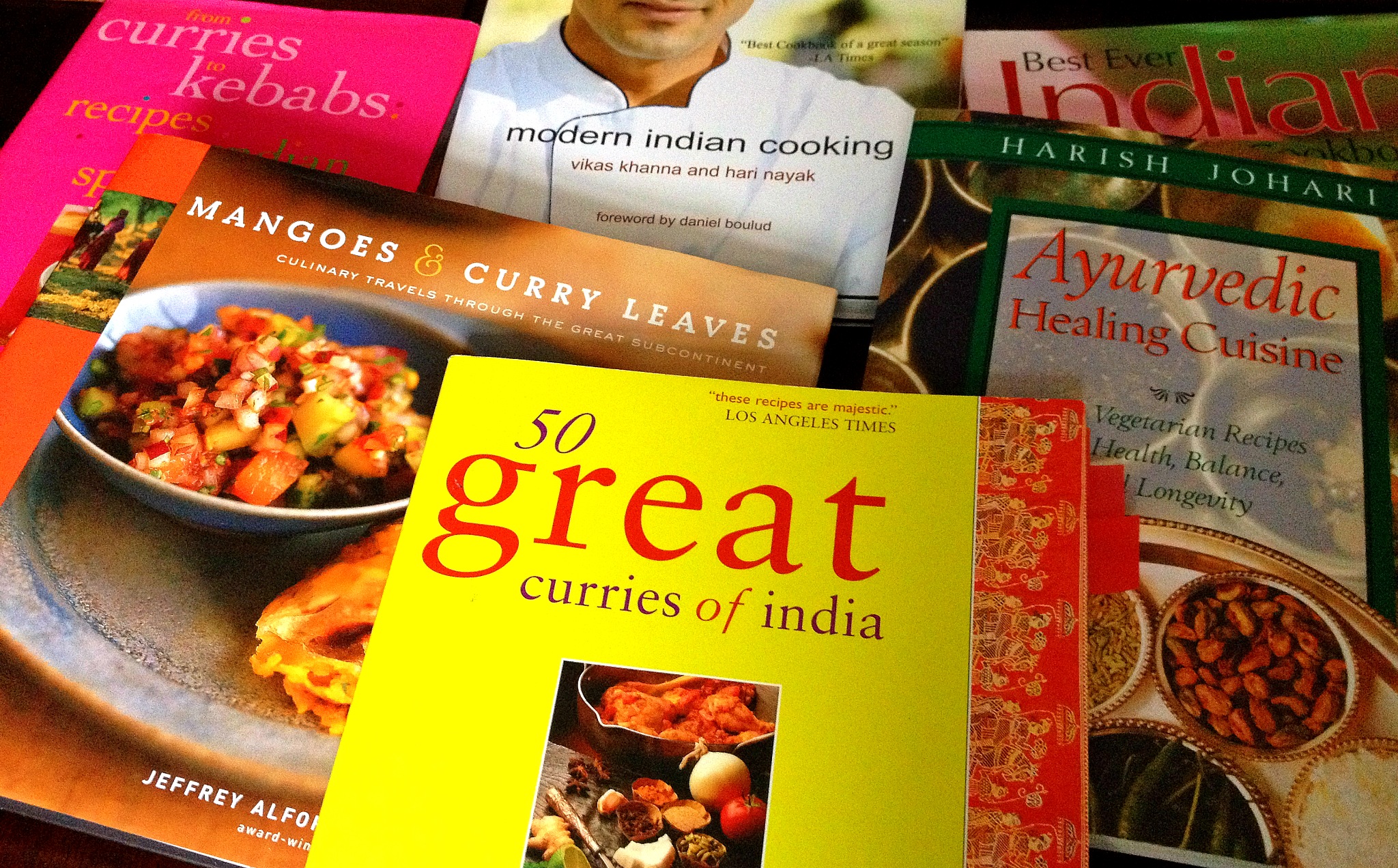 A few of my many Indian cookbooks