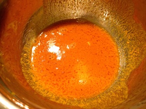 Removing leftover turmeric oil for Indian Shrimp Curry