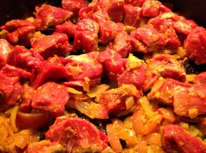 Adding boneless stewing beef or sirloin for Shammi Kebabs