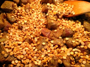 Adding drained channa dal for Shammi Kebabs
